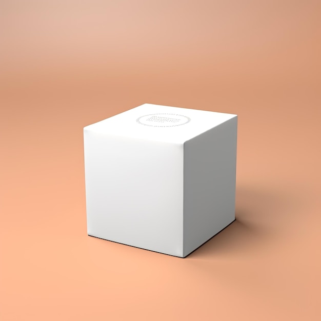 Blank Box Product Mockup op een minimale achtergrond