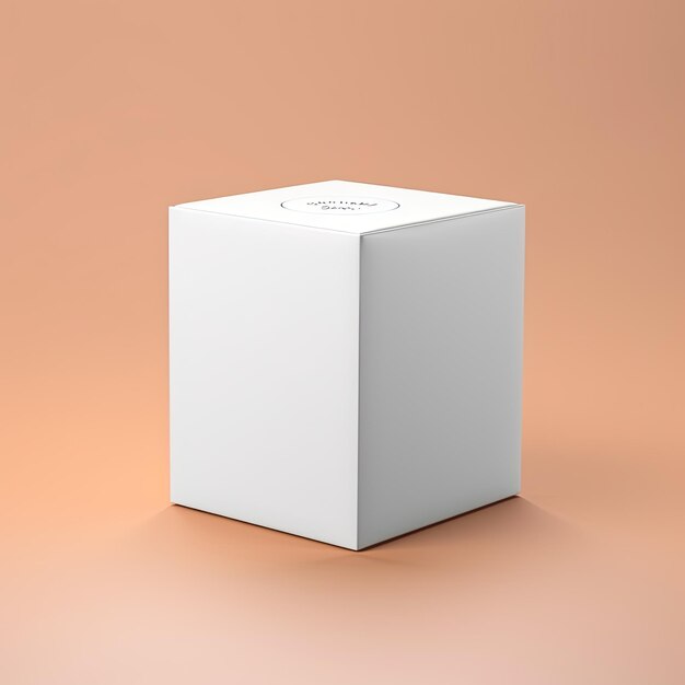 Blank Box Product Mockup op een minimale achtergrond