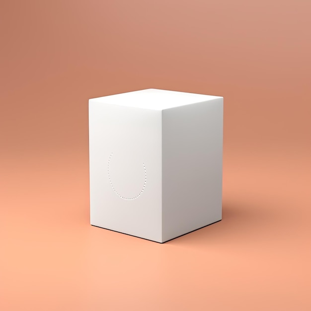 Blank Box Product Mockup op een minimale achtergrond