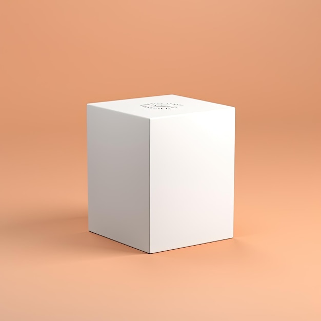 Blank Box Product Mockup op een minimale achtergrond