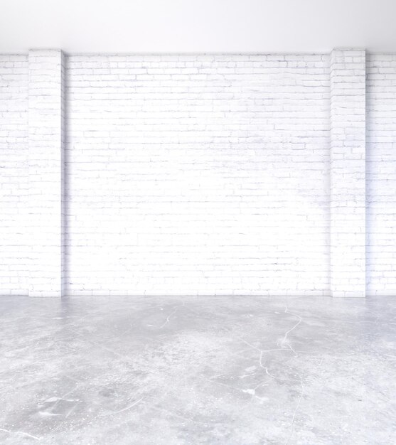 Blank brick wall in interior