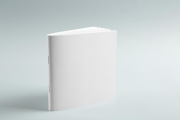 Blank brochure on grey background