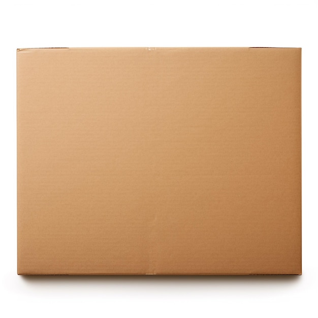 A blank brown parcel isolated on white background