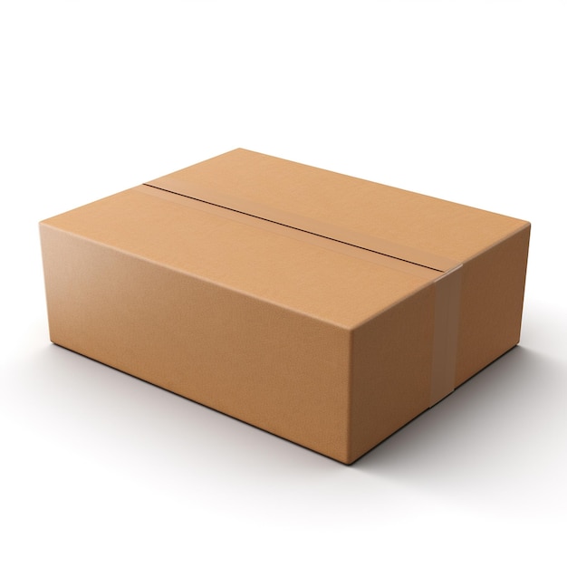 A blank brown parcel isolated on white background