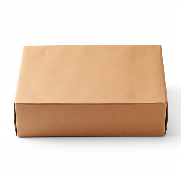 A blank brown parcel isolated on white background