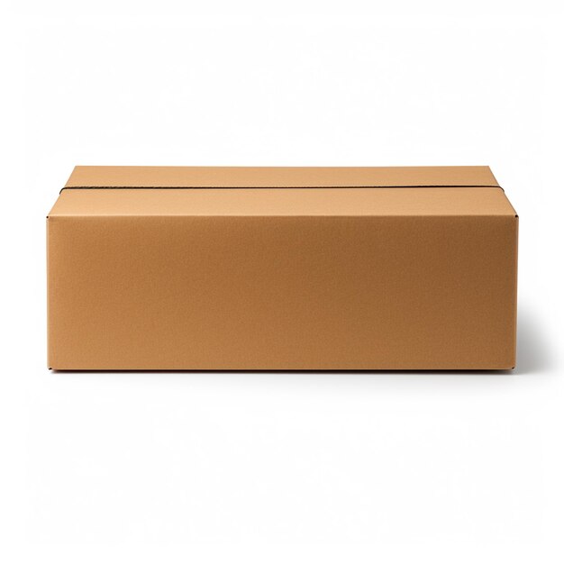 A blank brown parcel isolated on white background