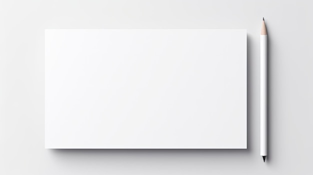  바탕의 빈 비지니스 카드 모 비즈니스를 위한 최소한의 템플릿  바탕 포스트카드 플릿 연필과 메모