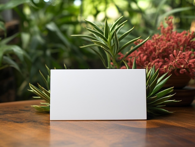 A blank business card photo