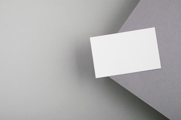 Blank business card for text on grey background