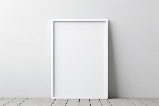 Blank Canvas Art Frame Mockup On Gallery Wall