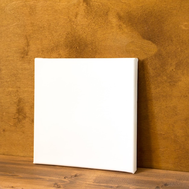 Photo blank canvas mockup poster frame