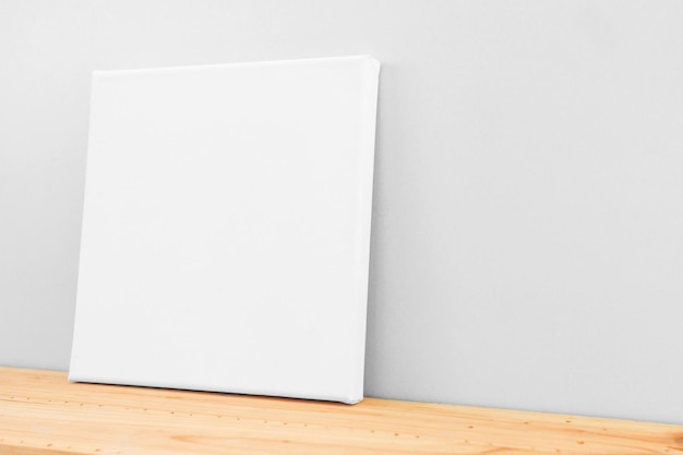 Photo blank canvas mockup poster frame