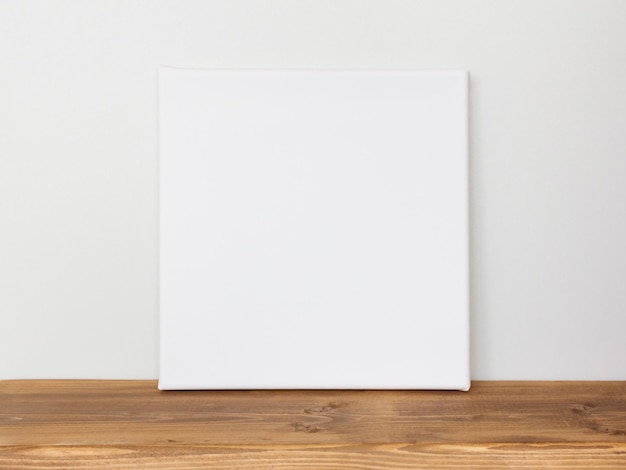 Photo blank canvas or mockup poster frame