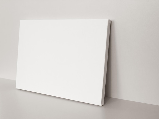 Blank canvas or mockup poster frame