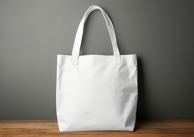 blank canvas tote bag mockup