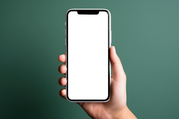 Blank Canvas White Screen Smartphone for Captivating Design Application Generative AI