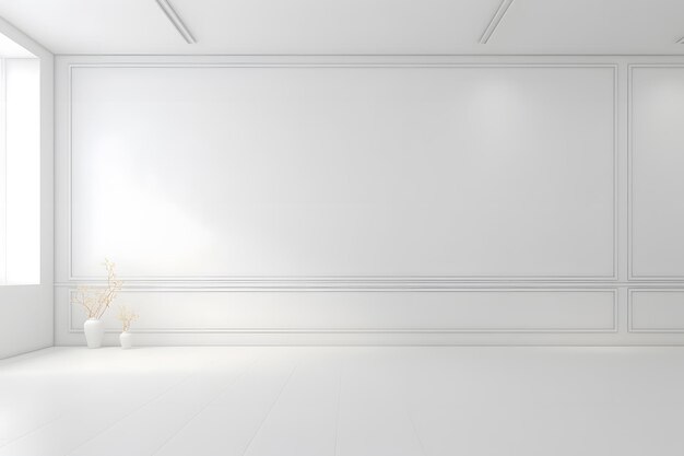 Premium Photo  Blank Canvas White Studio Wall for Creative Exploration