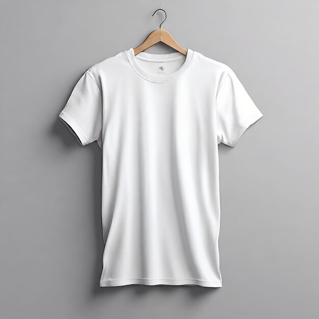 Photo blank canvas white tshirt mockup