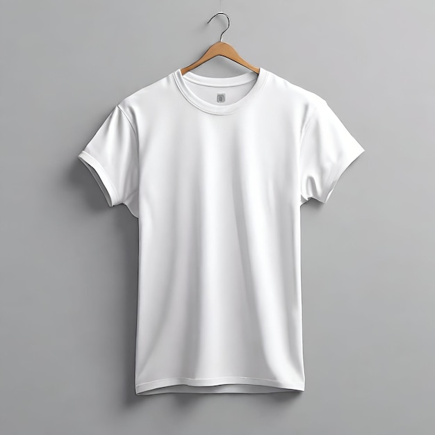 Photo blank canvas white tshirt mockup