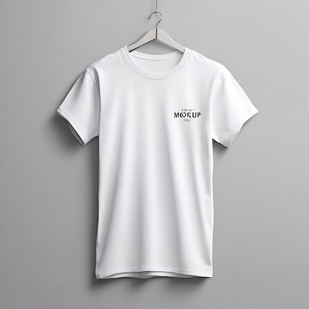 Photo blank canvas white tshirt mockup