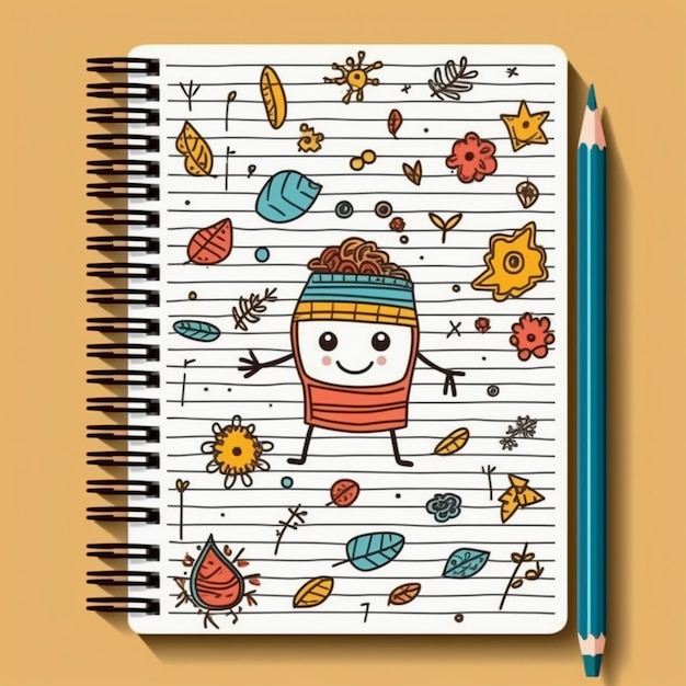 A Blank Canvas for Young Minds Lined Artistry in Kids Notebook Design