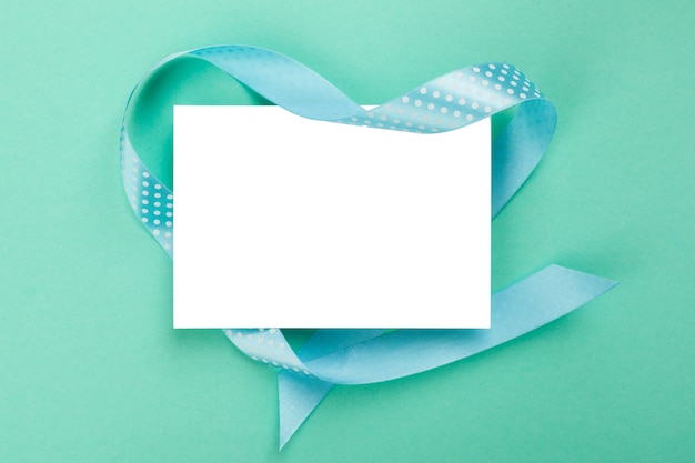 Blank card with ribbon