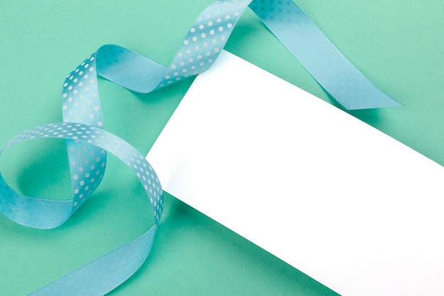 Blank card with ribbon