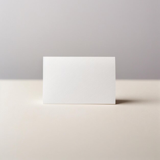 Photo blank cardboard business card mockup