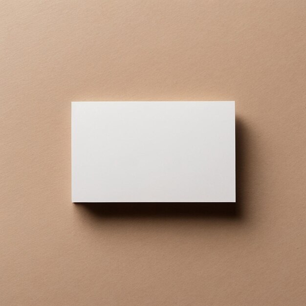 Photo blank cardboard business card mockup