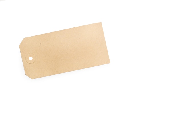 Blank carton label on a white background with copy space