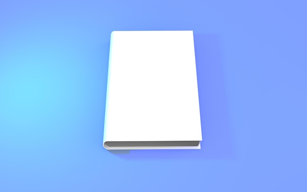 Photo blank catalog, magazines, book mock-up on blue neon background