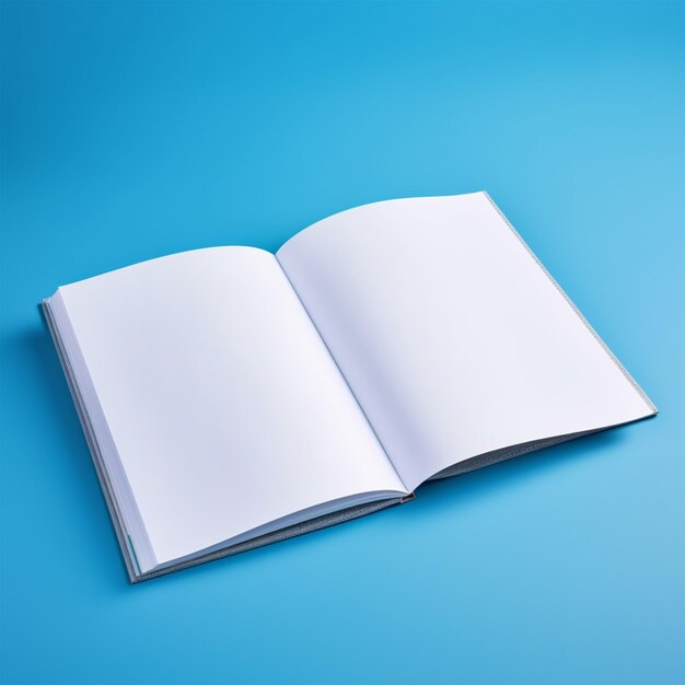 Blank Catalog MagazinesBook Mockup op blauwe achtergrond