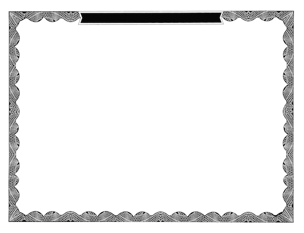 a blank certificate with scalloped border