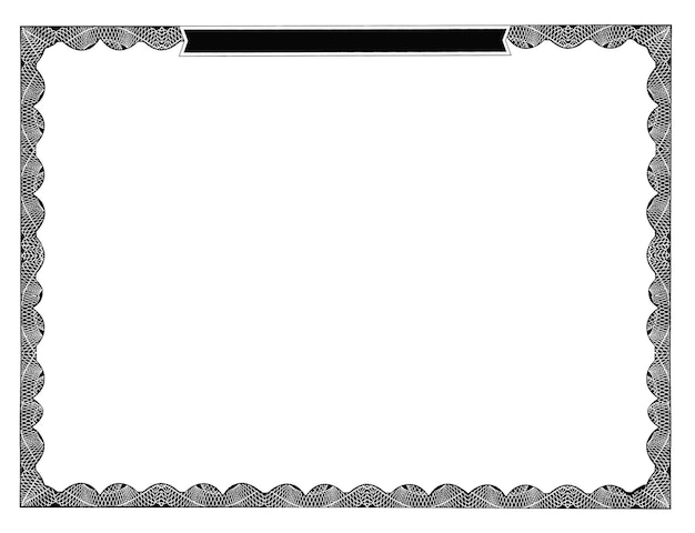 Photo a blank certificate with scalloped border