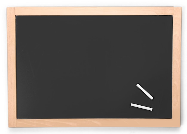 Photo blank chalkboard with space for a text message