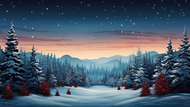 Blank Christmas Canvas Minimalist Winter Wonderland