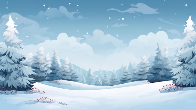 Blank Christmas Canvas Minimalist Winter Wonderland