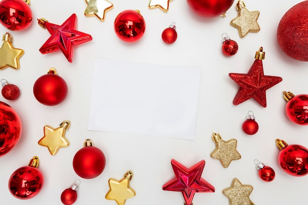 Foto biglietto di auguri vacanze di natale bianco