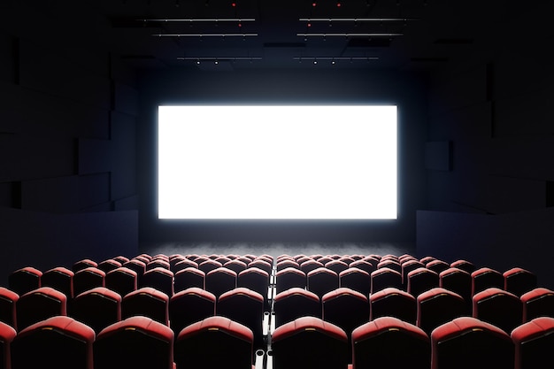 Blank cinema screen front