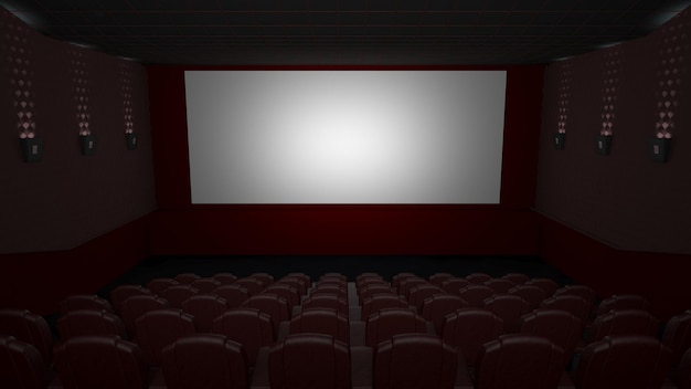 Blank cinema screen