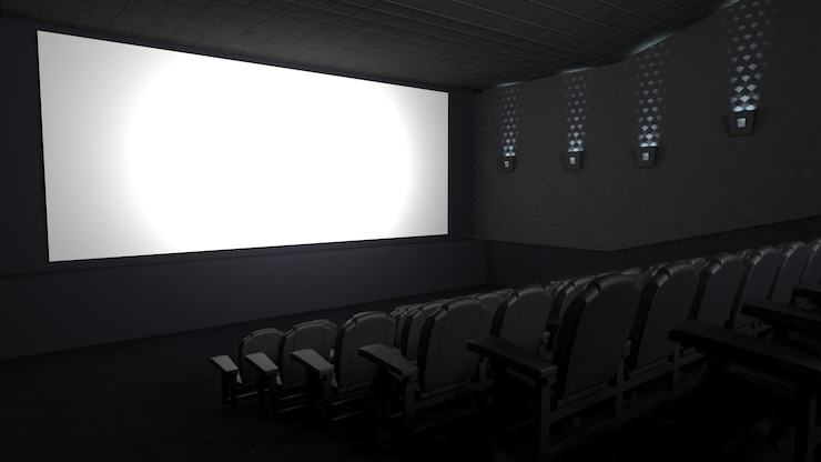 Photo blank cinema screen