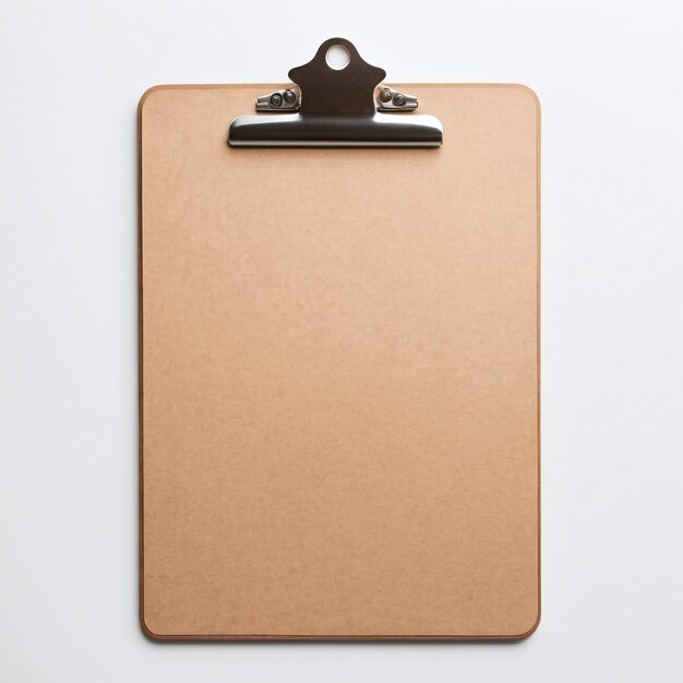 Blank clipboard mockup sjabloon op een geïsoleerde witte achtergrond