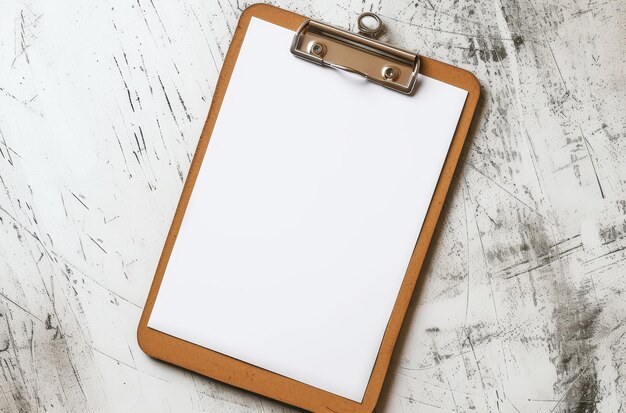 Photo blank clipboard on a textured white background