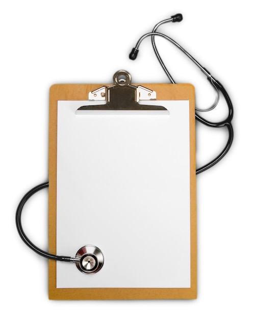 Blank Clipboard with Stethoscope