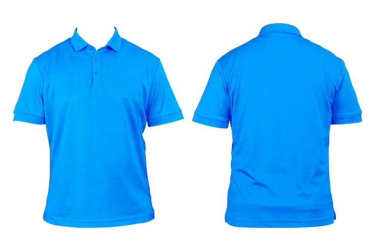 Premium Photo | Blank clothing for design light blue polo shirt ...