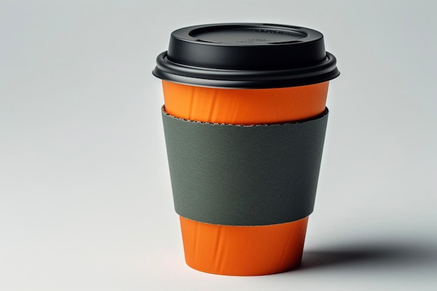 a blank coffee cup mockup on isolated background
