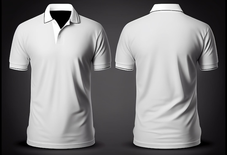 Premium Photo | Blank collared shirt mock up template front and back ...