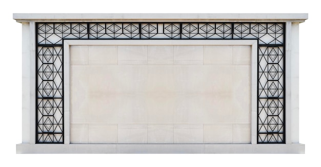  ⁇ 색 배경에 고립 된 빈 콘크리트 패턴 벽돌 벽과 클리핑 경로