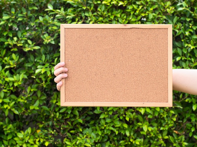 Blank cork message pin board