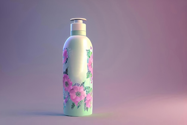 Blank Cosmetic Bottle Mockup on Isolated Background